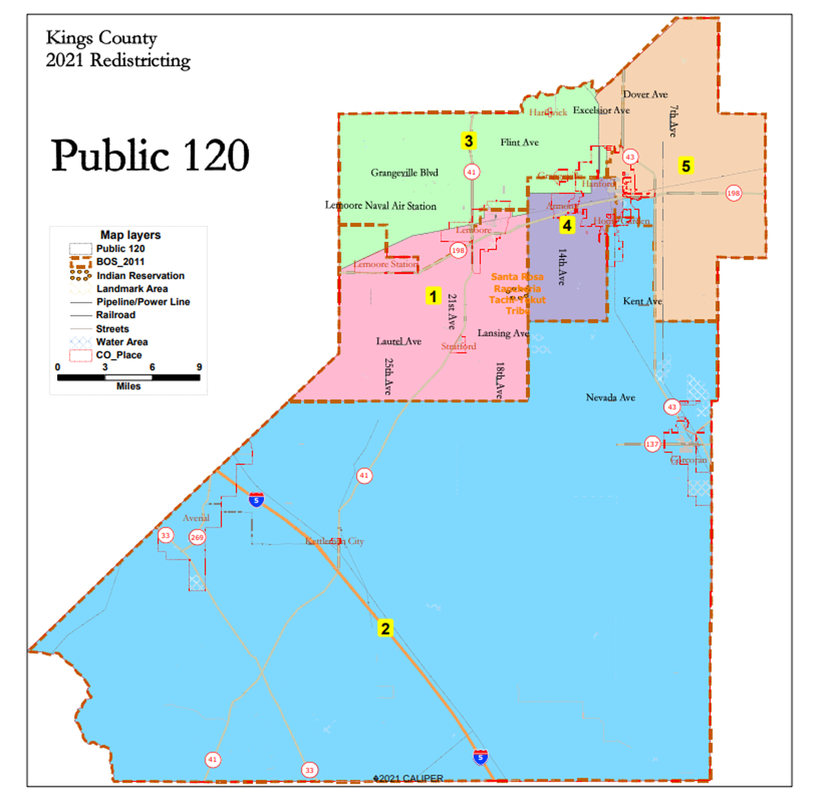 The Kings County Board of Supervisors on Tuesday morning approved with a 3-2 vote public map 120, a map that was submitted anonymously and which the public didn’t have an opportunity to address their concerns.